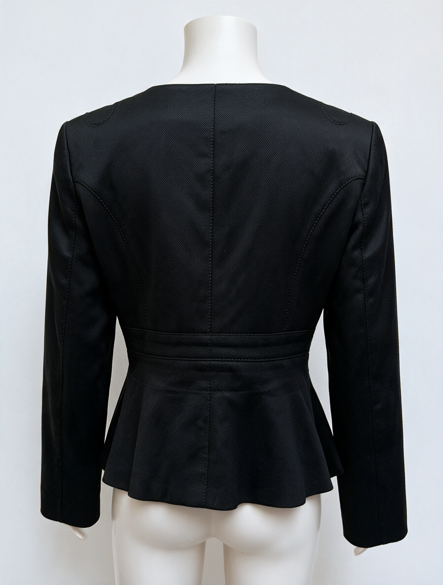 ESCADA - Blazer - zwart, strikdetail, ronde hals - 38