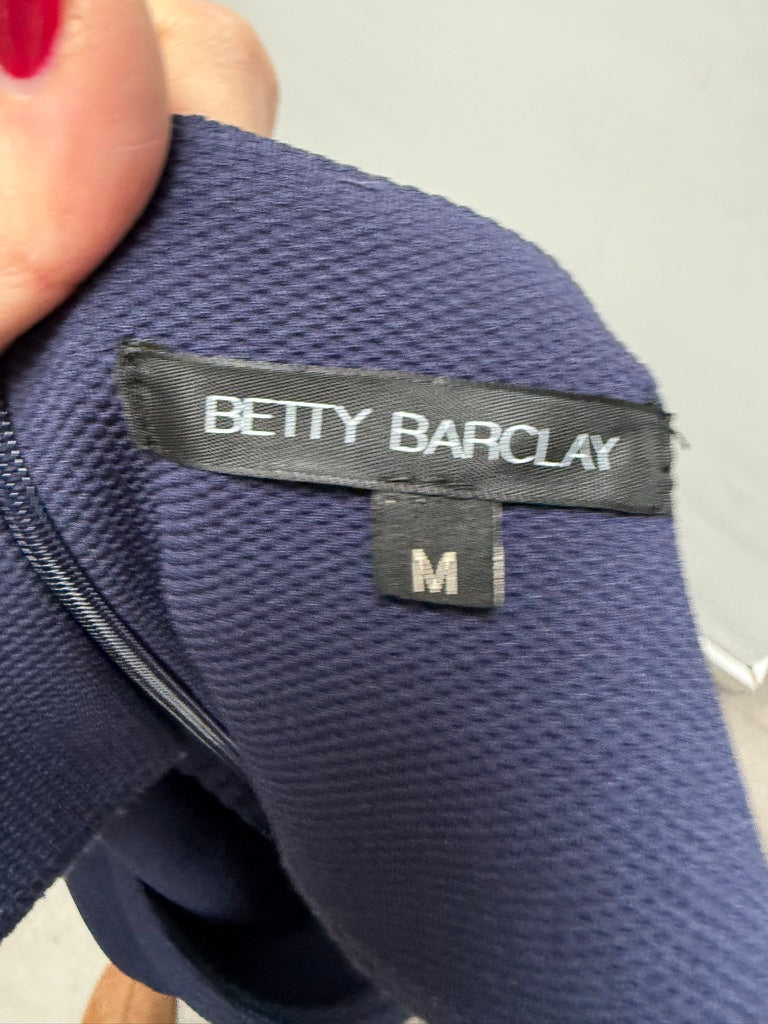 Betty Barclay - Jurk - diepblauw, 3/4 mouw, ronde hals - M
