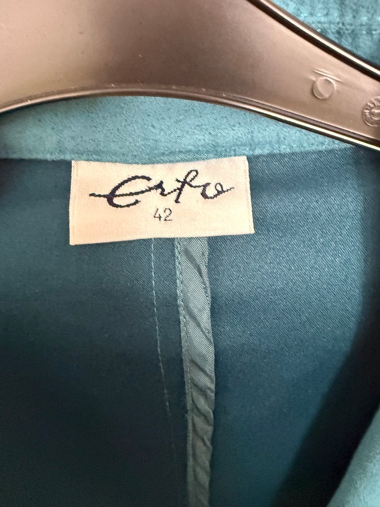 Erfo - Blazer - turquoise, reverskraag, drie knopen - XL