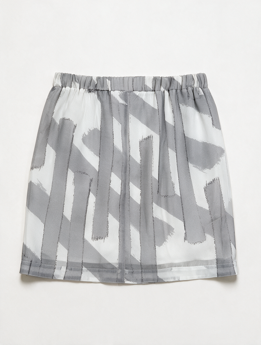 Calvin Klein Jeans - Rok - abstract grafisch patroon, elastische tailleband, plissé-details - S