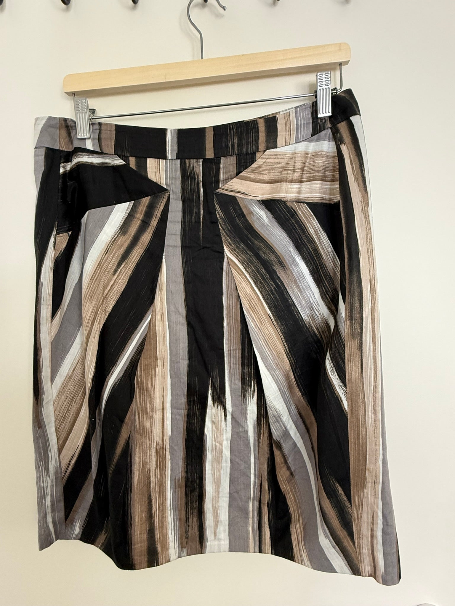 Claudia Sträter - Rok - grafisch patroon, brede tailleband, boven de knie - L
