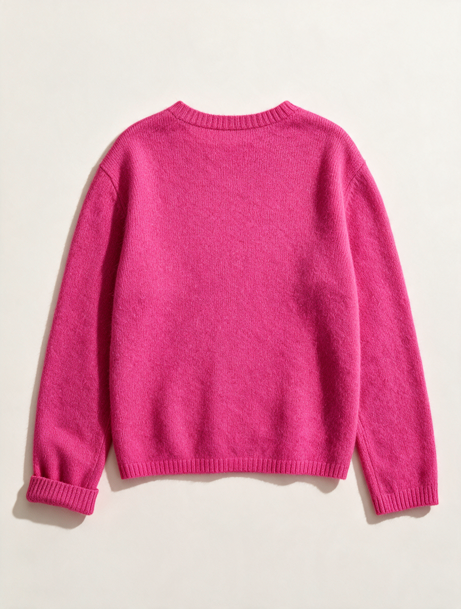 ESSENTIEL Antwerp - Trui - angora-mix, fuchsia roze, voorzakken - XS