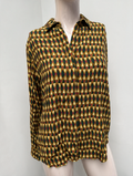 ZILCH - Blouse - geometrisch patroon, meerkleurig, knoopsluiting - maat S