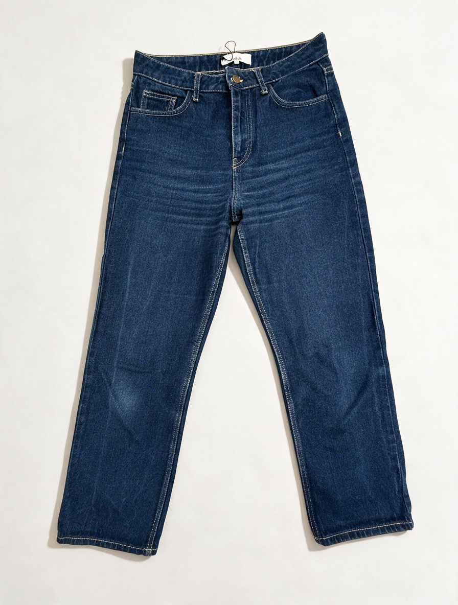 ba&sh - Broek - blauw, denim, rechte pijp - S