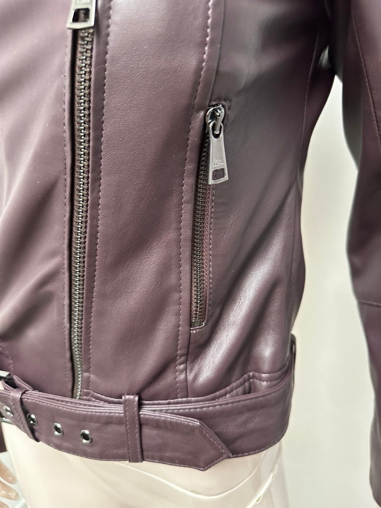 Ted Baker paars vegan leather jack maat 0