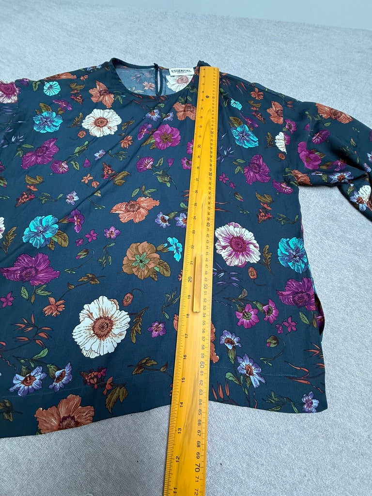Essentiel Antwerp bloemenblouse maat 40 – soepelvallende top met kleurrijke floral print