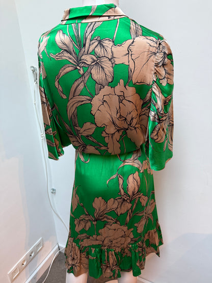 Munthe jurk groen/beige maat 40