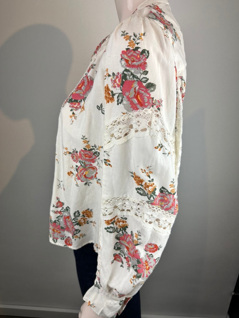 Zara blouse met bloemen maat XS