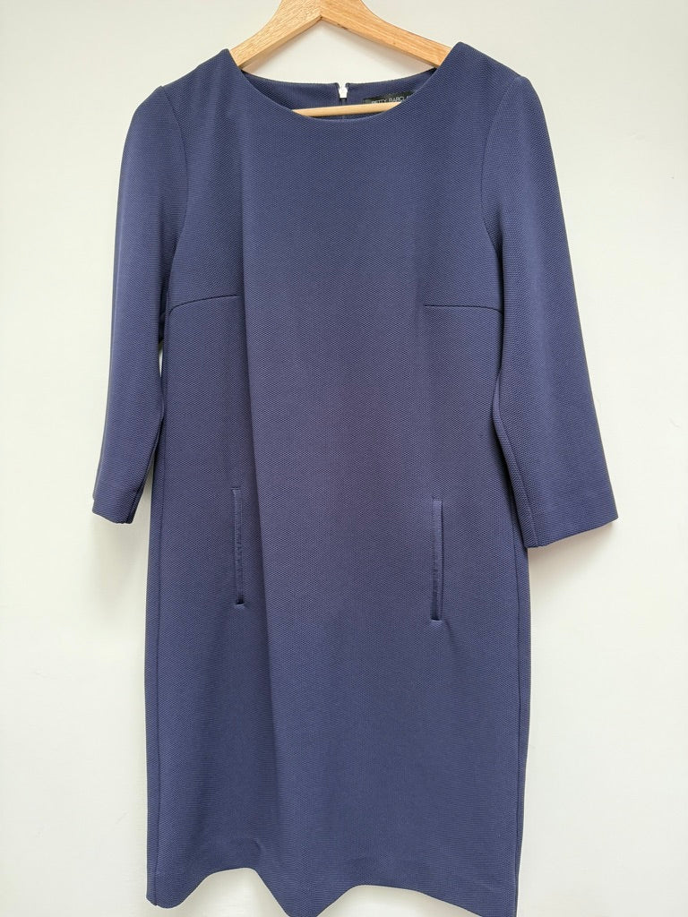 Betty Barclay - Jurk - diepblauw, 3/4 mouw, ronde hals - M
