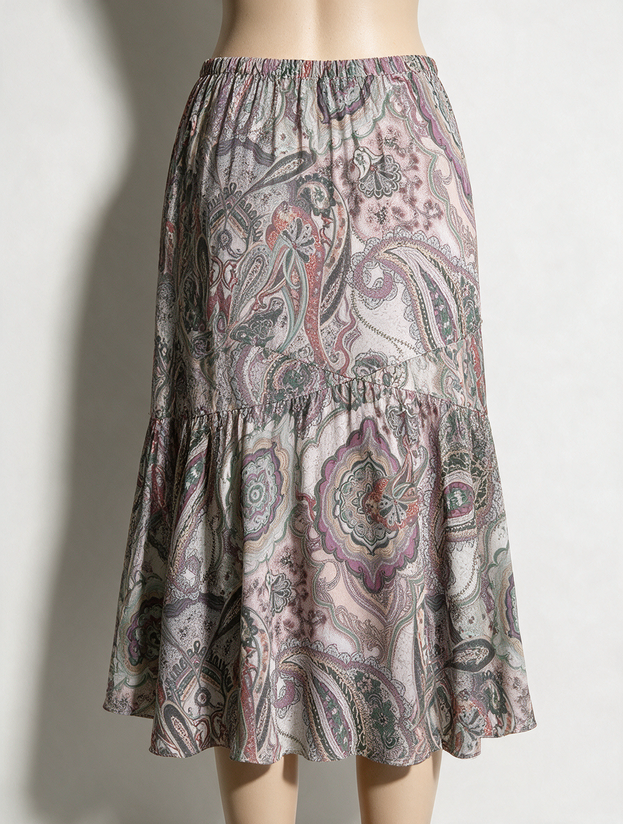 GERRY WEBER - Rok - paisleyprint, A-lijn, elastische tailleband
