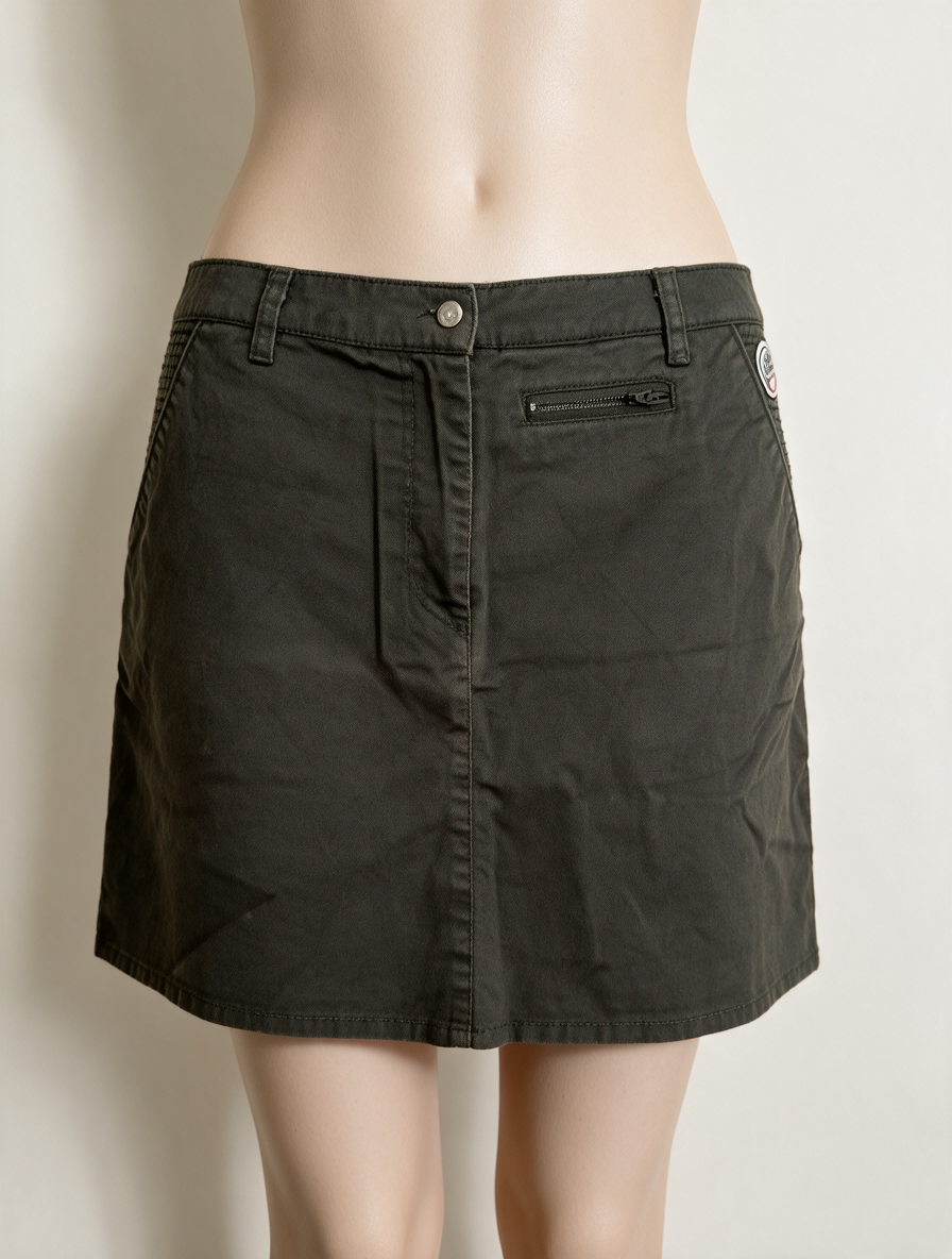 Fusalp - Rok - bruin/khaki, mini, badge-detail - S