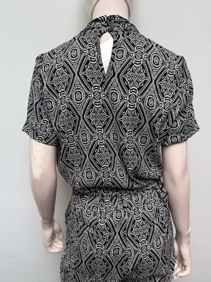 NED Jumpsuit maat M Donkerblauw; wit