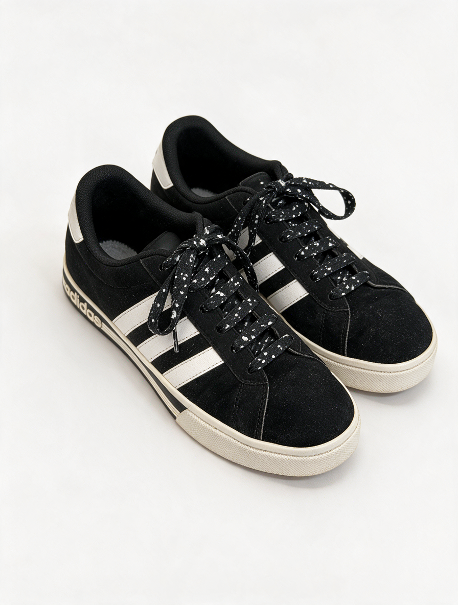 Adidas - Sneakers - zwart-wit, drie adidas-strepen, vetersluiting