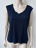 SOMMERMANN - Top - donkerblauw, mouwloos, V-hals - XL