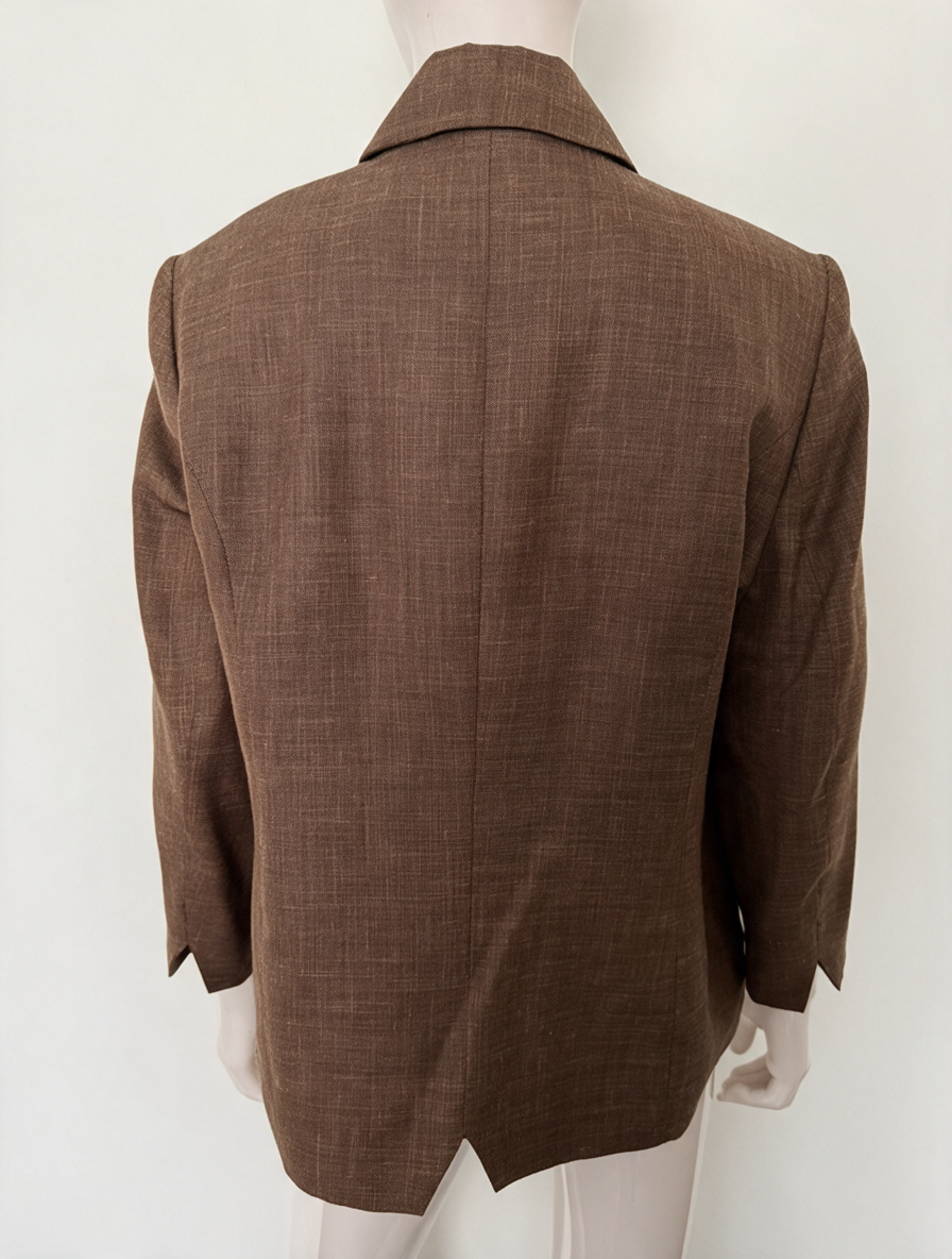 emine’ - Blazer - bruin, verborgen sluiting, opgestikte zakken - XL