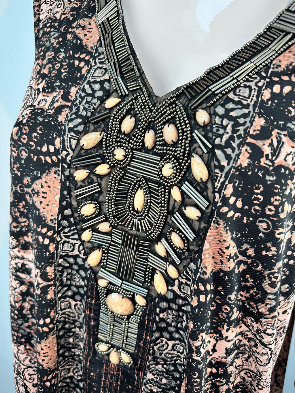 K-Design longsleeve met beaded halslijn maat XL
