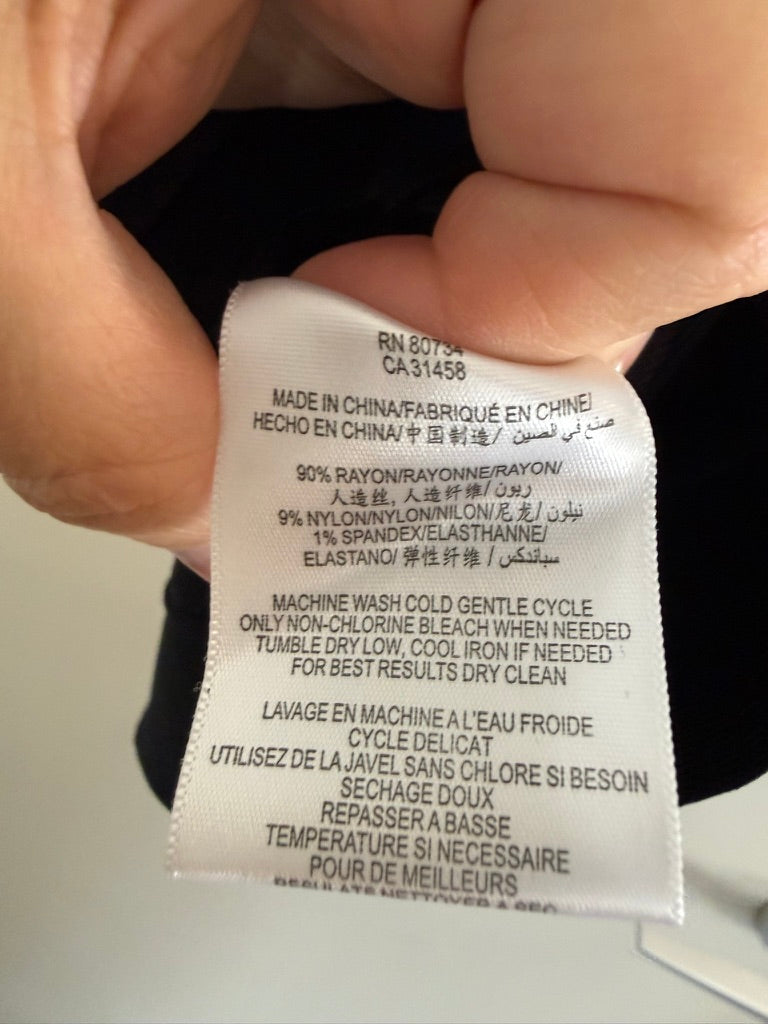 BCBGMAXAZRIA - Rok - zwart-wit, contrasterend paneel voor, hoge taille - S
