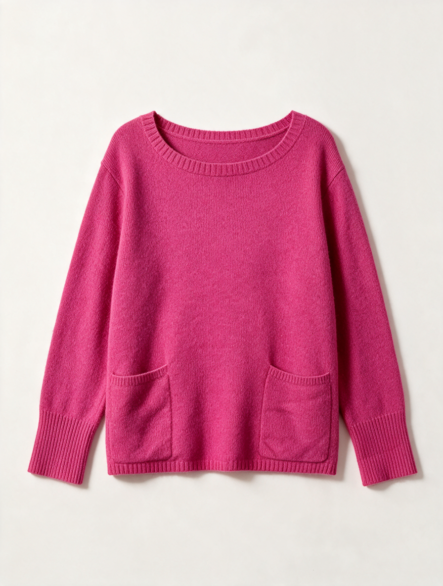 ESSENTIEL Antwerp - Trui - angora-mix, fuchsia roze, voorzakken - XS
