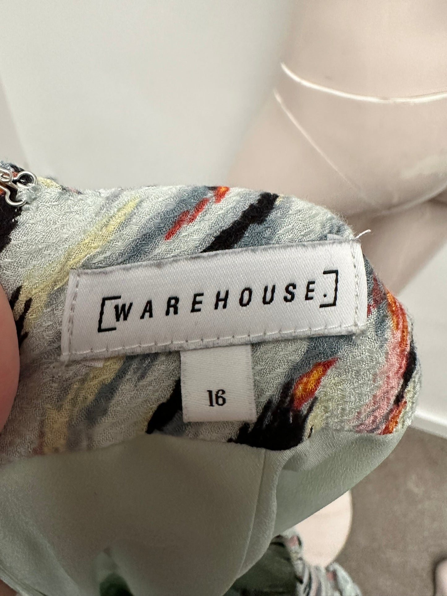 Warehouse blauwe jurk maat 16 (44)