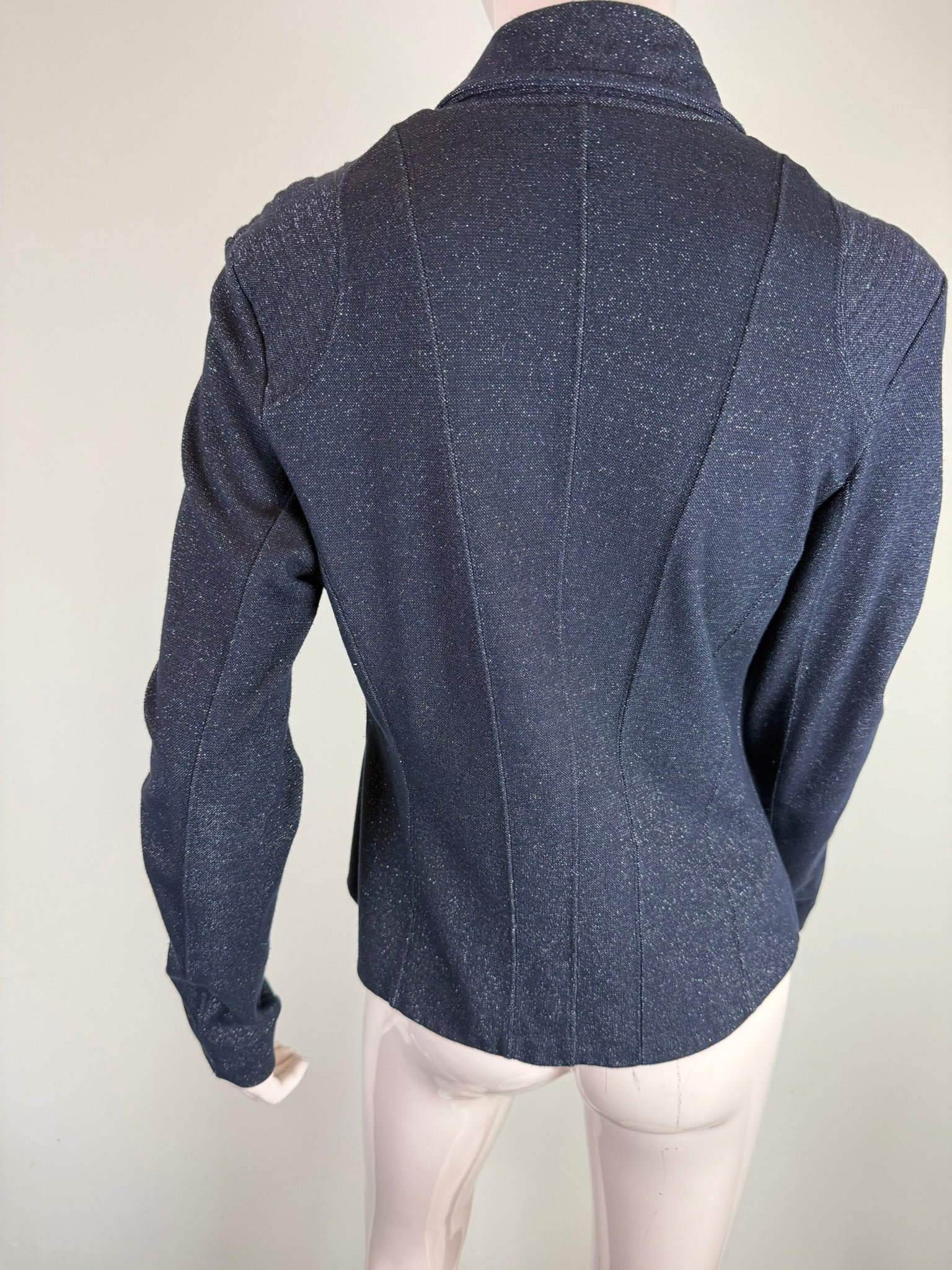 Claudia Sträter - Blazer - donkerblauw, tweeknoopsluiting, getailleerd model - XL