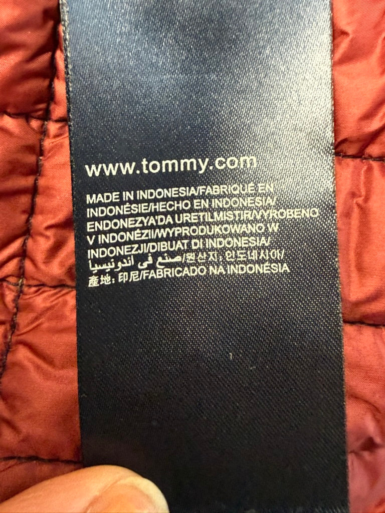 Tommy Hilfiger - Tussenjas - navyblauw, gewatteerd, drukknopen - XS