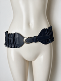 Riem - zwart, elastisch, strikdetail - XL