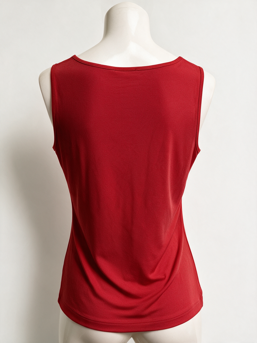TAIFUN COLLECTION - Top - rood, mouwloos, plooidetail - M