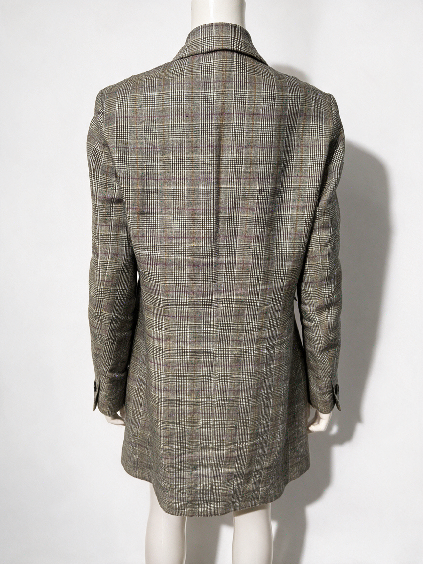 PURDEY - Blazer - linnen, ruitpatroon, getailleerde pasvorm - XL
