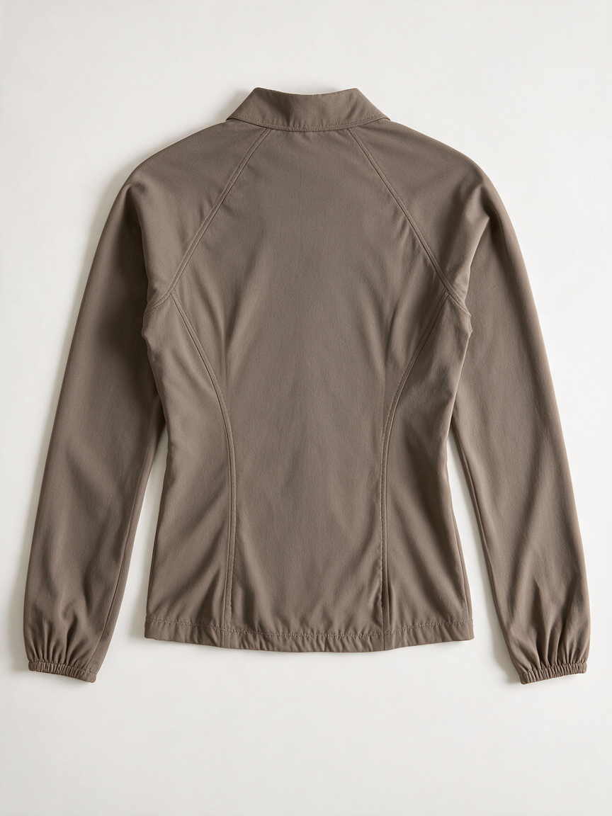 KIMARA - Blouse - taupe, goudkleurige knopen, subtiele glans - XS
