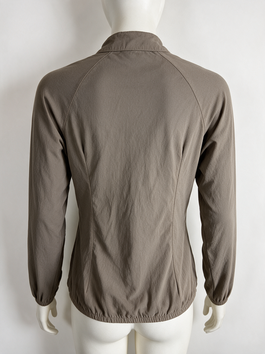 KIMARA - Blouse - taupe, goudkleurige knopen, subtiele glans - XS