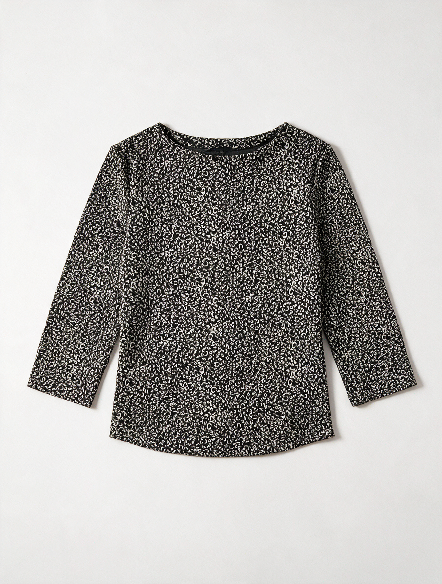 Catwalk Junkie - Blouse - zwart-wit, abstract patroon, lange mouwen - M