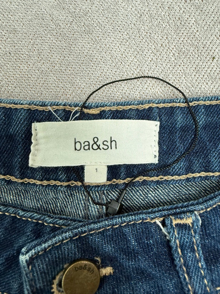ba&sh - Broek - blauw, denim, rechte pijp - S
