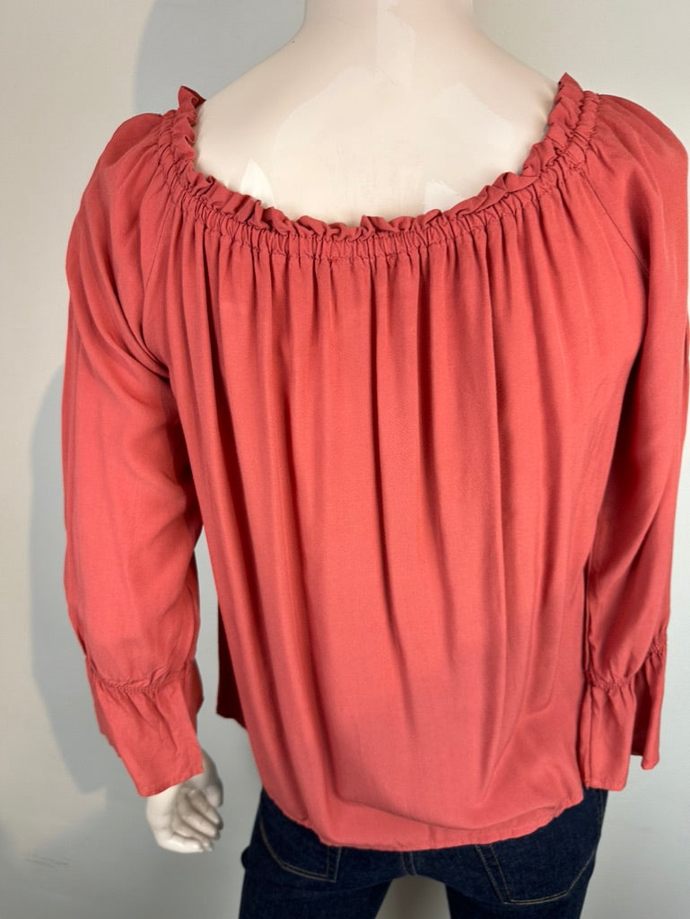 Subdued roestbruine blouse maat XS