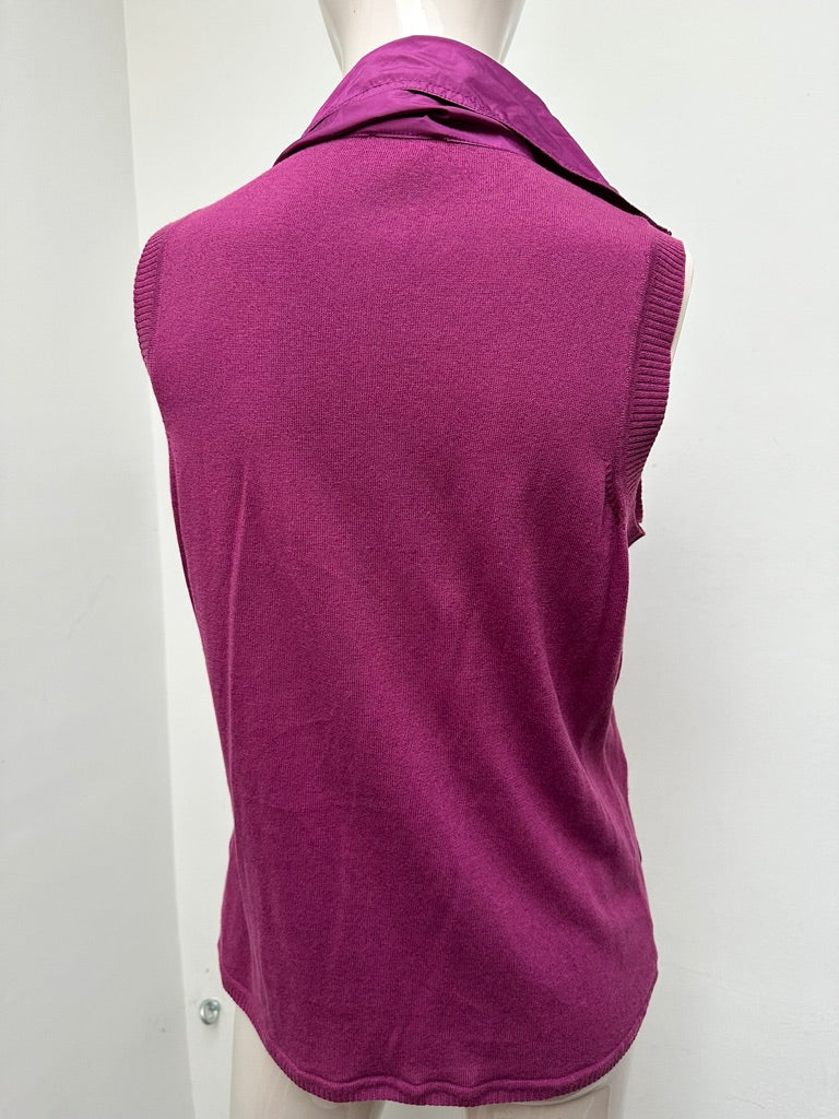 TAIFUN - Bodywarmer - paars, ritssluiting, opstaande kraag - L