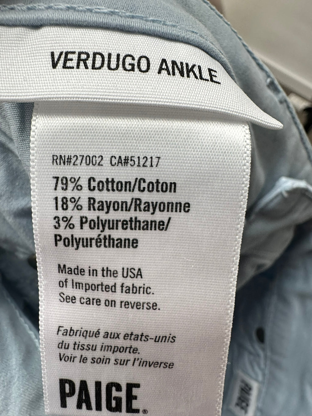 Paige blauwe straight fit broek maat 31