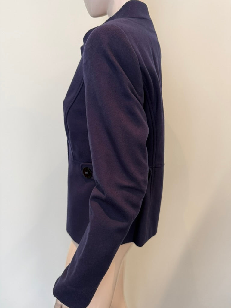 TAIFUN - Blazer - paars, opstaande kraag, vier knopen - M