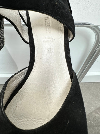 Gerry Weber zwarte suède sandalen maat 38