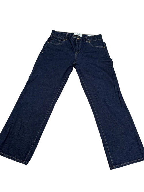 COJ Cup of Joe Denim Elodie Wide Straight Jeans W30 L30 – Donkerblauwe Raw Denim Jeans van 100% Katoen