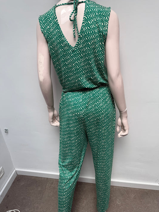 Expresso Jumpsuit maat M groen, beige