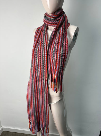 William Lockie gestreepte sjaal van cashmere