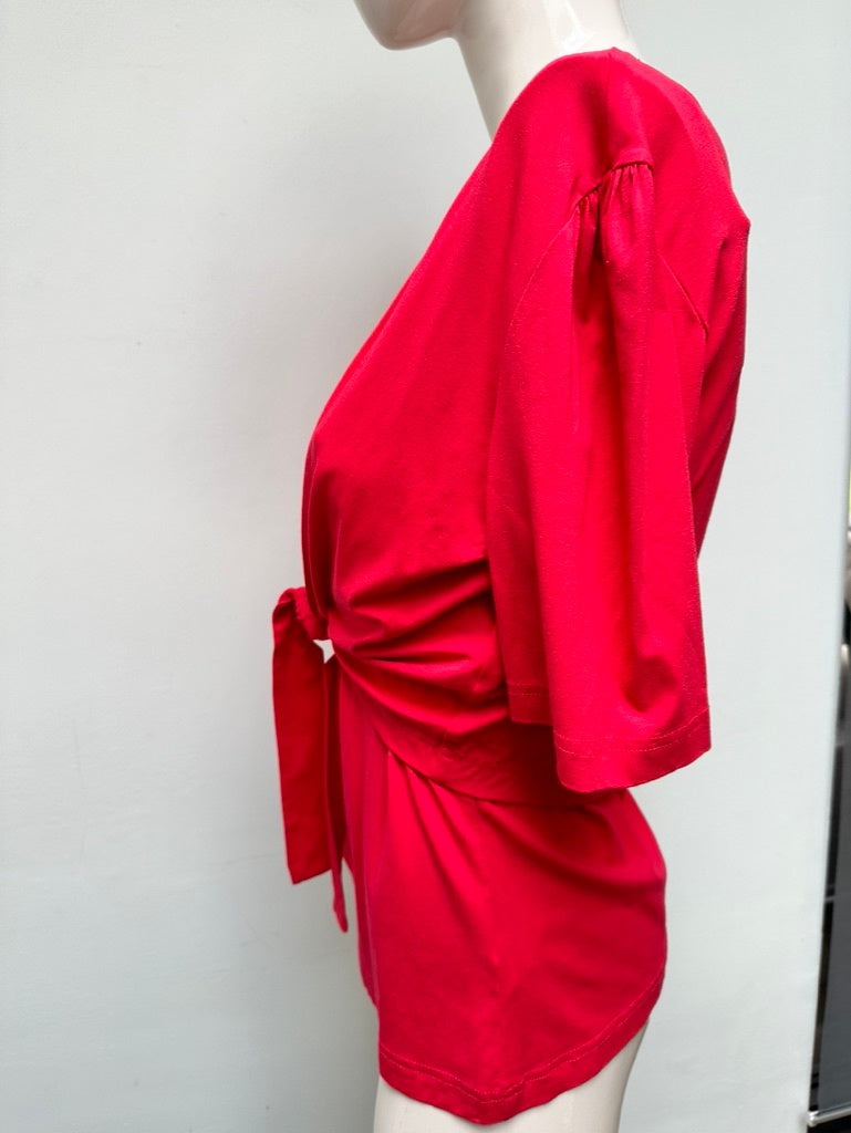 Taifun Top met vestje maat 40 rood