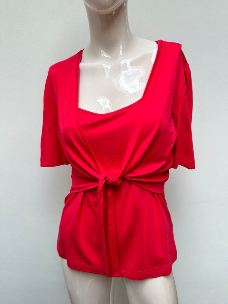 Taifun Top met vestje maat 40 rood