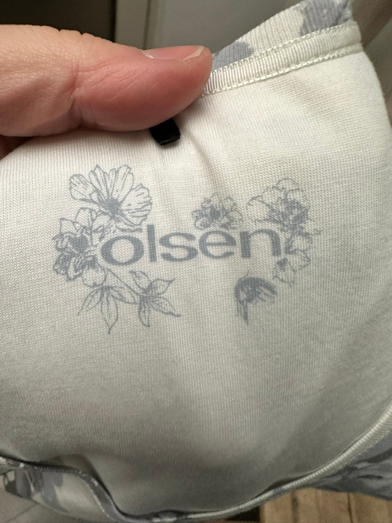 Olsen Longsleeve maat 40 wit; grijs
