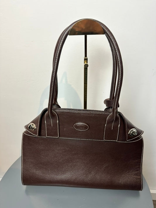 Tod's Handtas chocoladebruin van leder