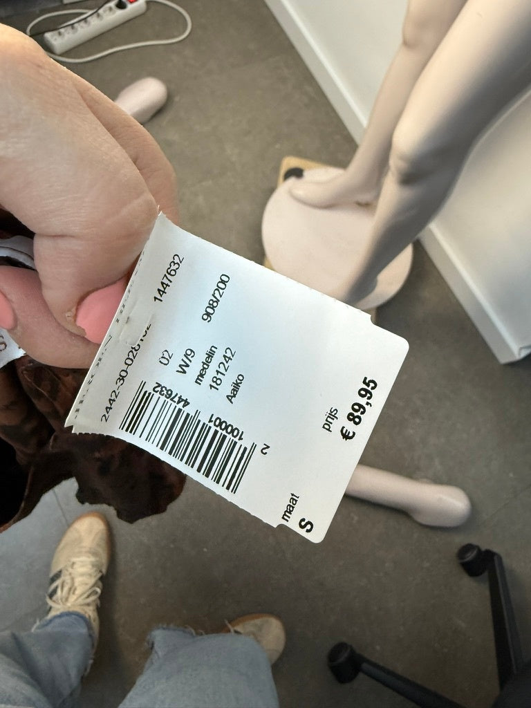 Aaiko Blouse maat S bruin/zwart