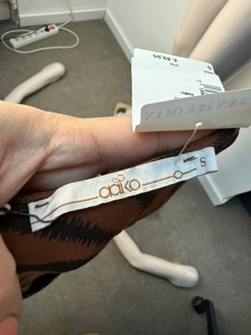 Aaiko Blouse maat S bruin/zwart