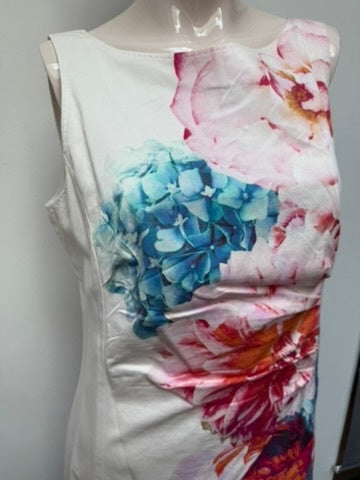 Marc Cain Jurk maat N4 meerkleurig; wit