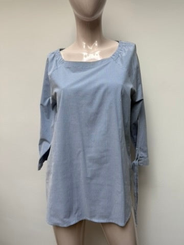 Opus Blouse maat M wit, blauw