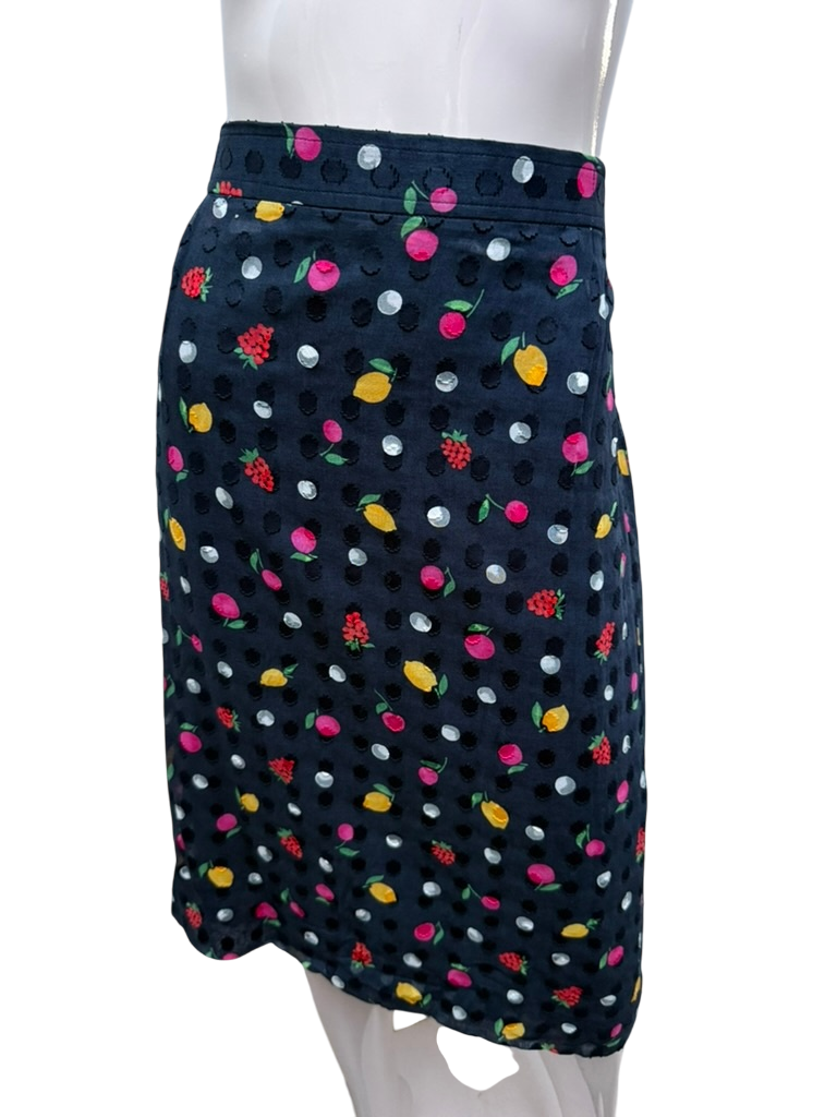 Vintage Rok maat 40 Donkerblauw