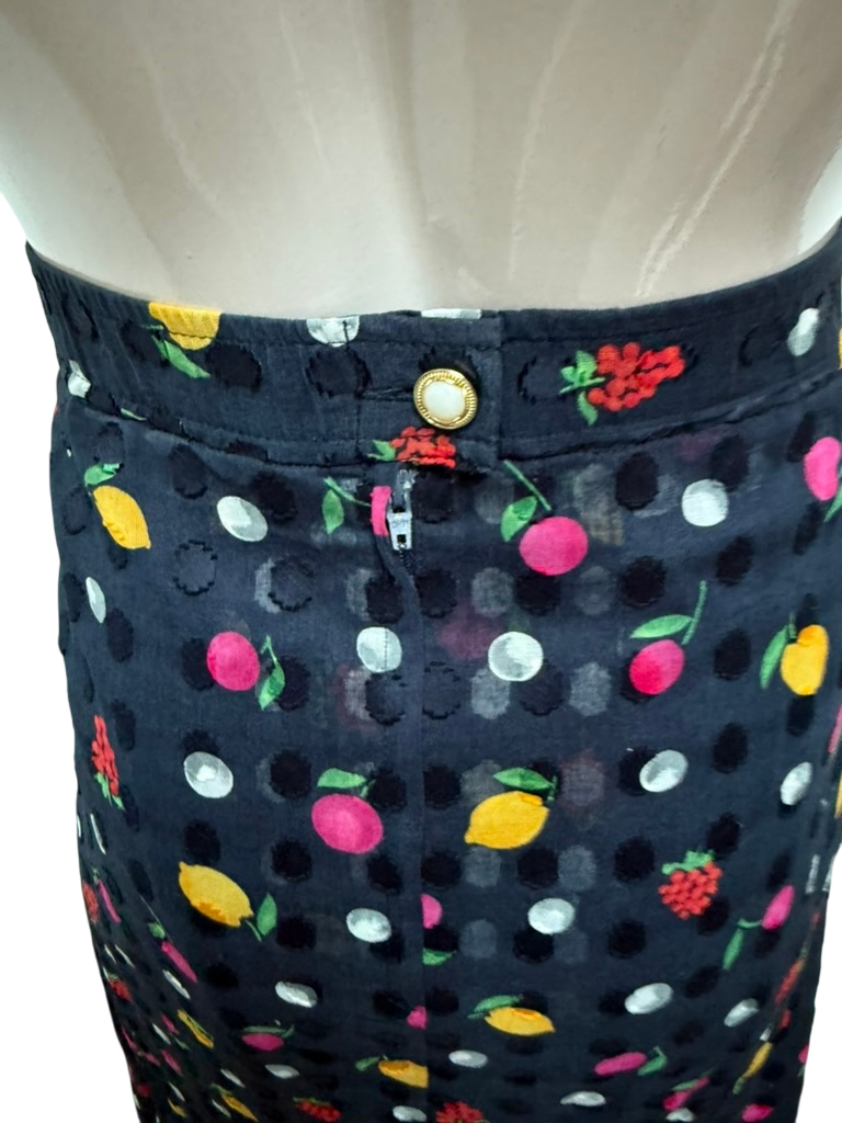 Vintage Rok maat 40 Donkerblauw